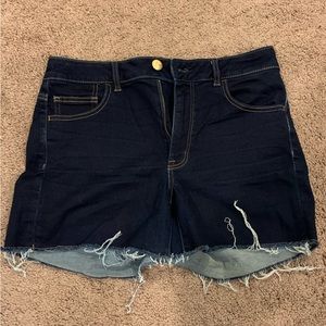 American Eagle Soft Denim Hi Rise Shortie Shorts